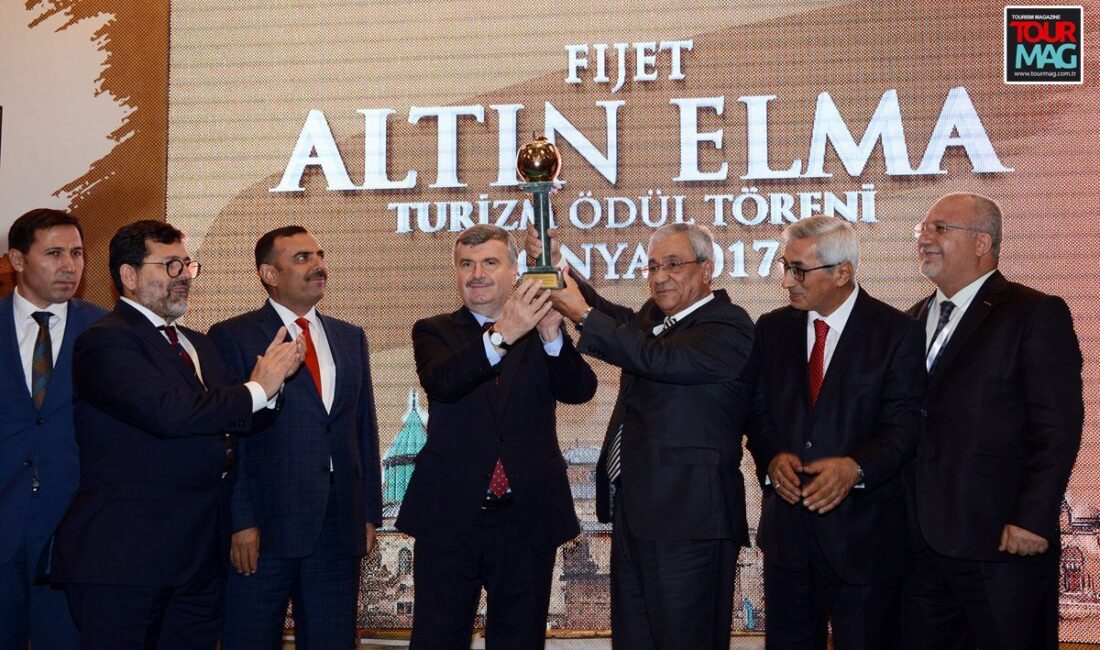Dünya Turizm Yazarları ve Gazetecileri Federasyonu (FIJET) tarafından verilen “Altın