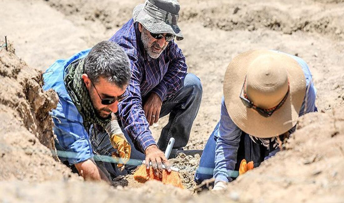 Ayanis Kalesi’nde Urartu dönemine ilişkin düzenlenen basın toplantısında açıklamalarda bulunan