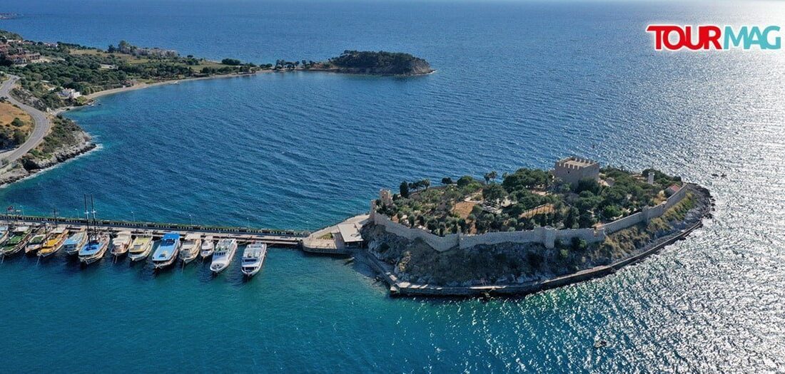 Aydın’ın Kuşadası ilçesindeki tarihi Güvercinada Kalesi, UNESCO Dünya Mirası Geçici