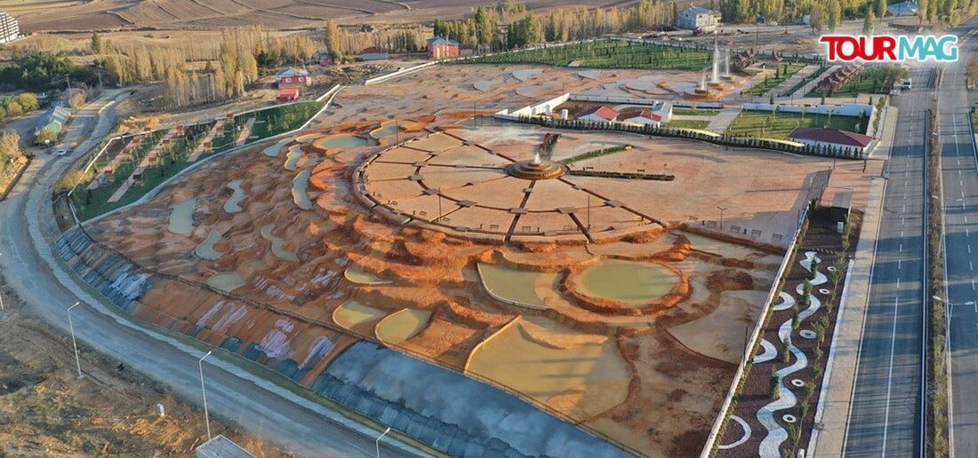 Sivas’a 24 kilometre uzakta bulunan Sıcak Çermik termal sahasında, Pamukkale’den
