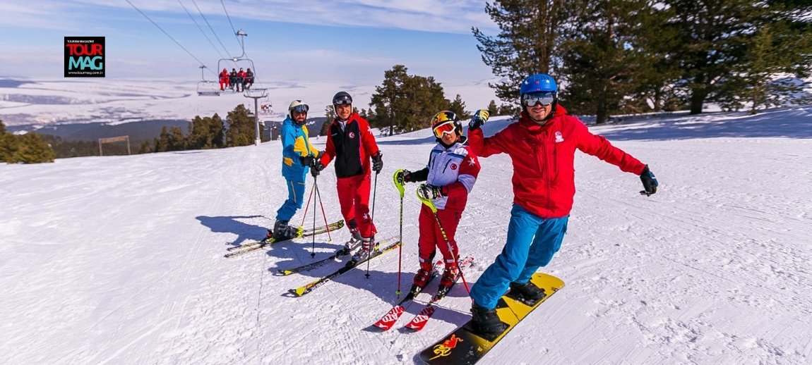 Ski center in northeastern Kars province surrounded by scotch pine