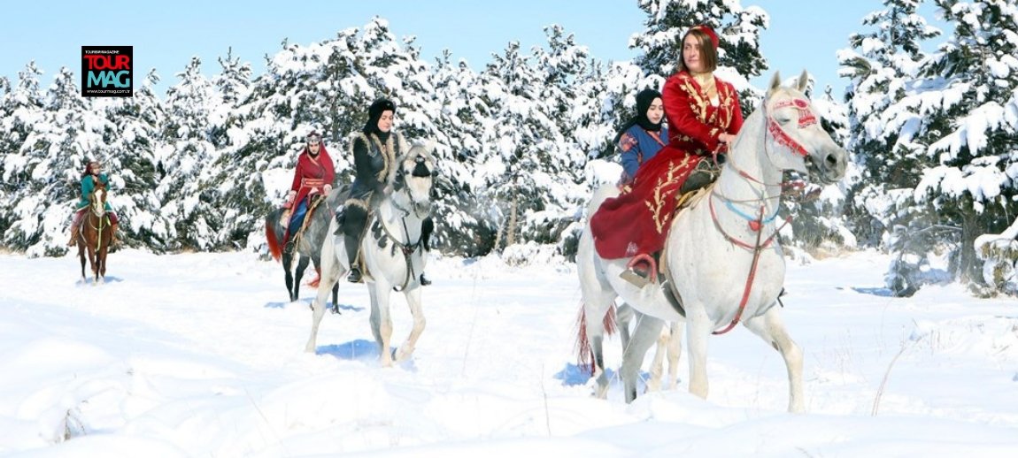 Kar yağışı ve soğuk havanın etkili olduğu Erzurum’da kadınların, karla