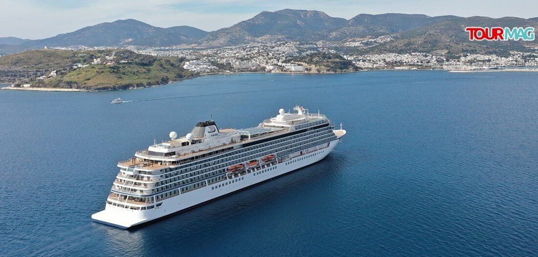 Muğla’nın Bodrum ilçesinde sezonun ilk kruvaziyeri “Viking Sea”, Bodrum Cruise