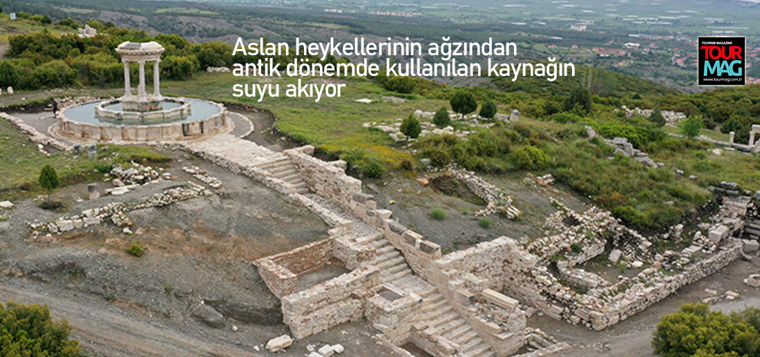 Burdur’un Gölhisar ilçesindeki Kibyra Antik Kenti’nde restorasyon sonucu ayağa kaldırılan