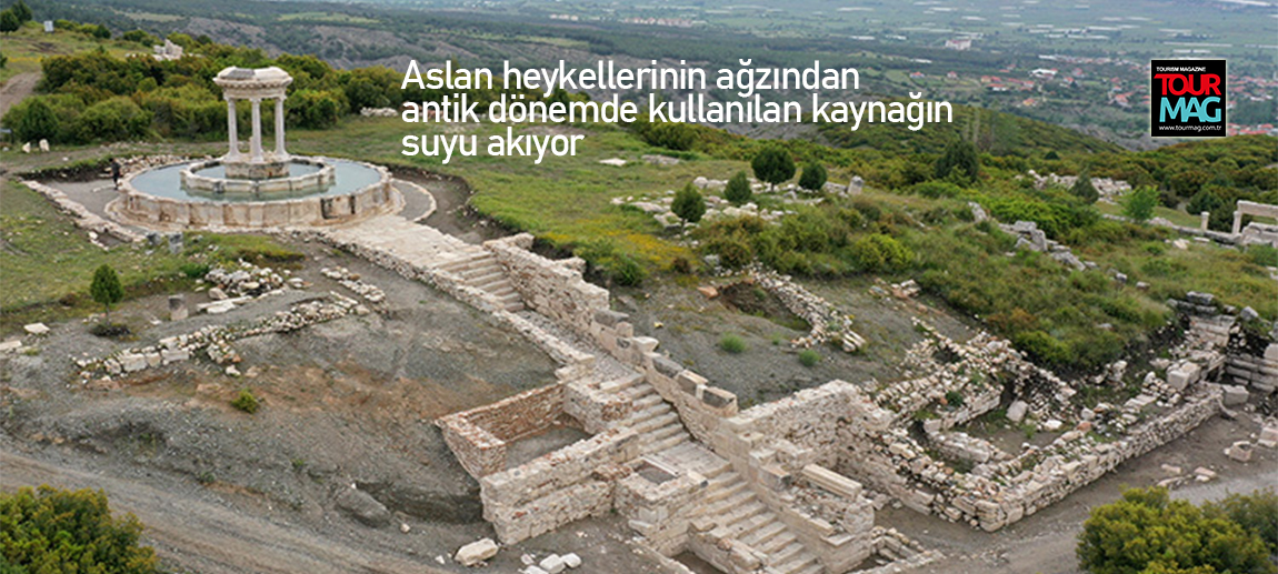 Burdur’un Gölhisar ilçesindeki Kibyra Antik Kenti’nde restorasyon sonucu ayağa kaldırılan